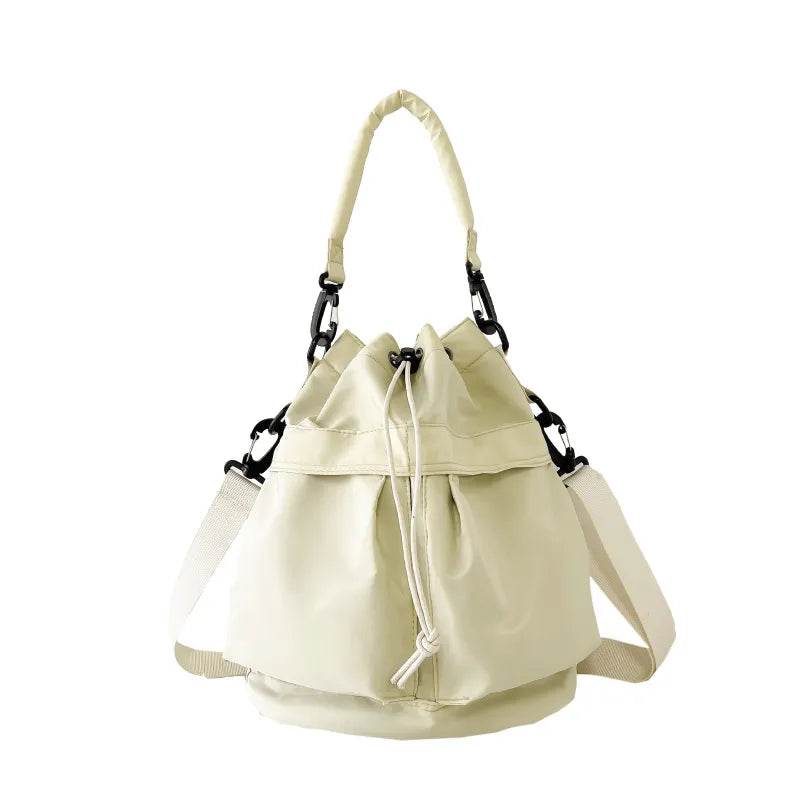 Drawstring Nylon Bucket Bag - Tredona LLC