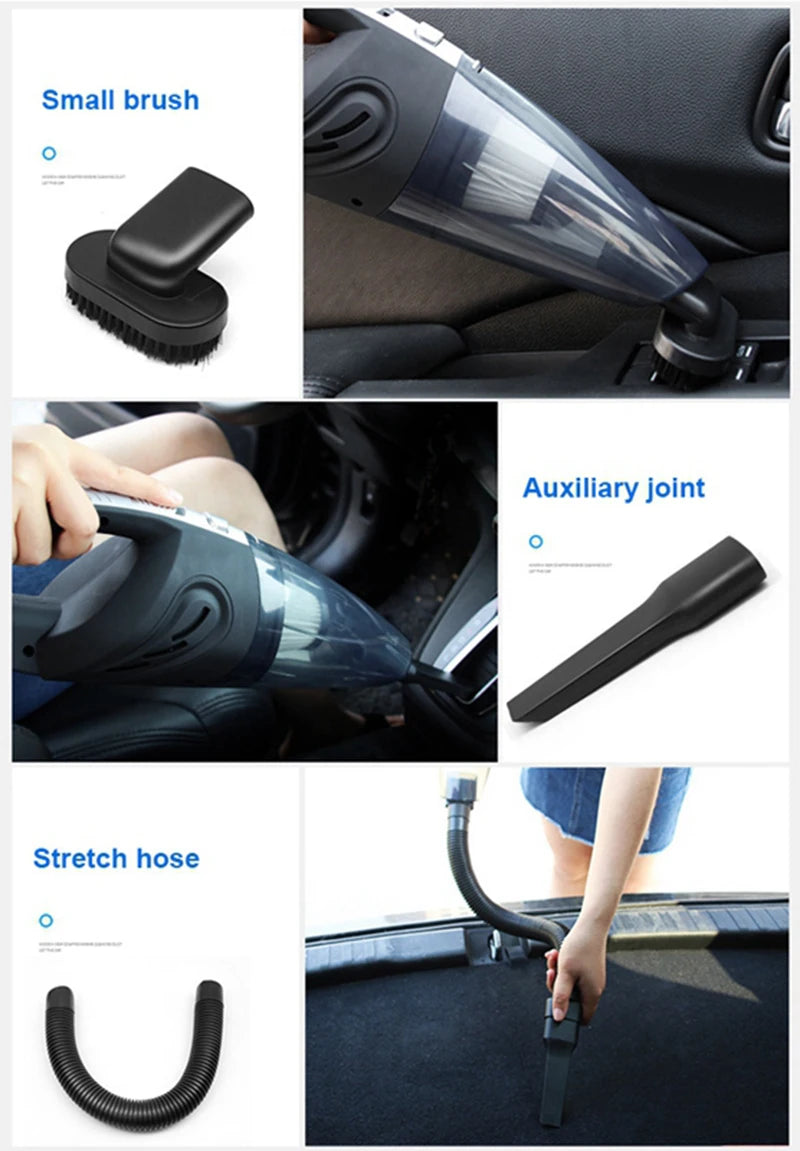 Vacuum Cordless Powerful Cyclone Suction Portable 120W Rechargeable Car Vacuum Cleaner Handheld Quick Charge for Home Pet Hair