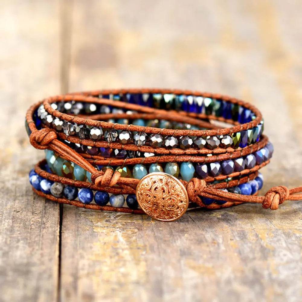 Lapis Lazuli Layered Bracelet - Tredona LLC
