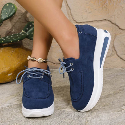 Round Toe Platform Sneakers - Tredona LLC