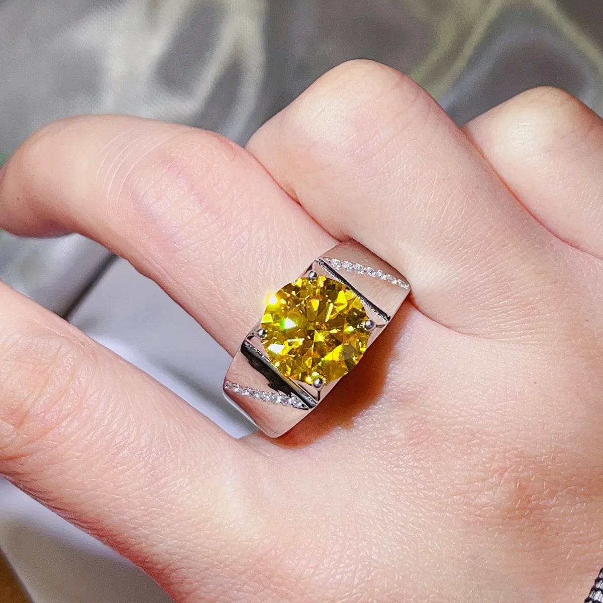 5 Carat Moissanite 925 Sterling Silver Ring - Tredona LLC