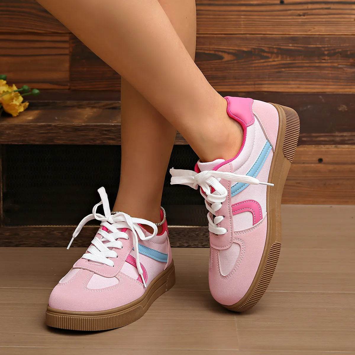 Lace Up Platform Sneakers - Tredona LLC