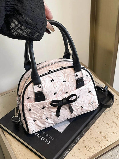 Ruched Bow Crossbody Bag - Tredona LLC