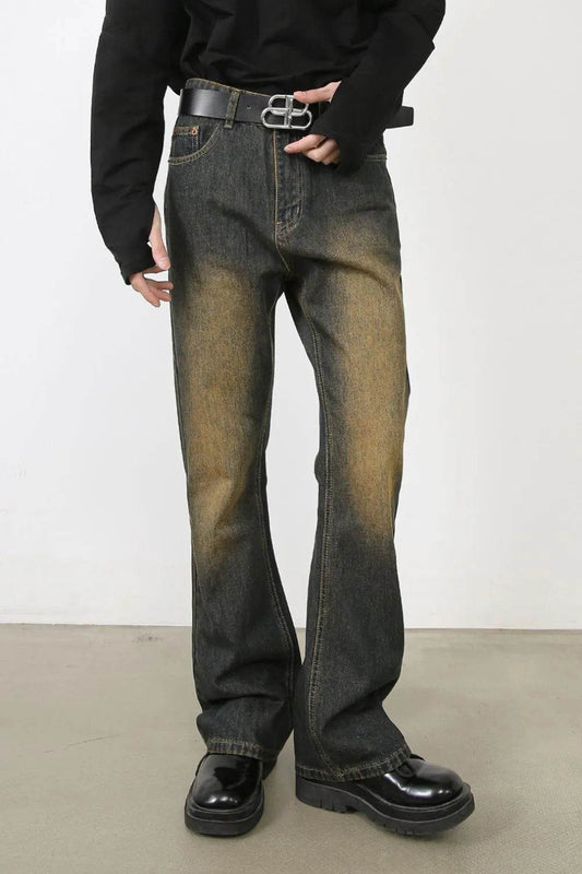 Men's Washed Bootcut Jeans - Tredona LLC
