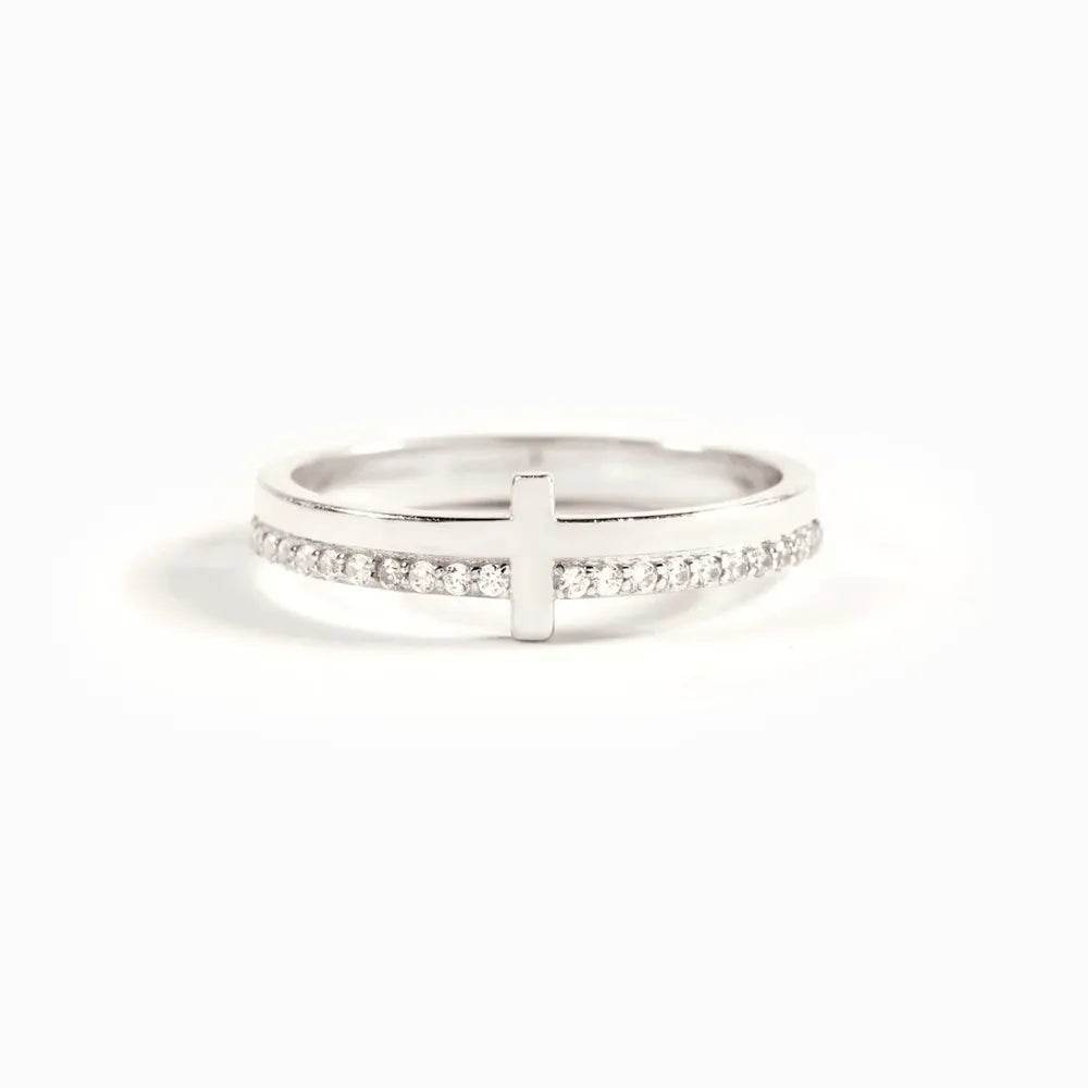 925 Sterling Silver Cross Ring - Tredona LLC