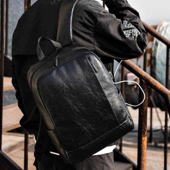 Backpack Casual Men's Large Capacity Black - Tredona LLC