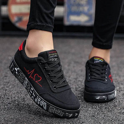 Round Toe Lace Up Platform Sneakers - Tredona LLC