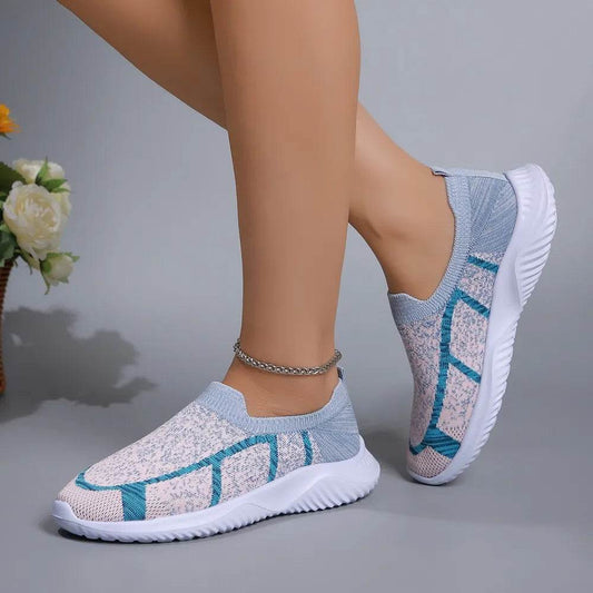 Breathable Mesh Round Toe Sneakers - Tredona LLC