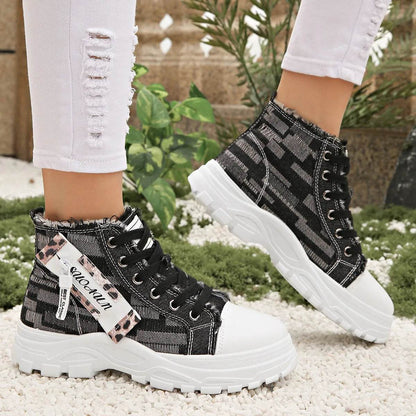 Lace Up Platform Sneakers - Tredona LLC