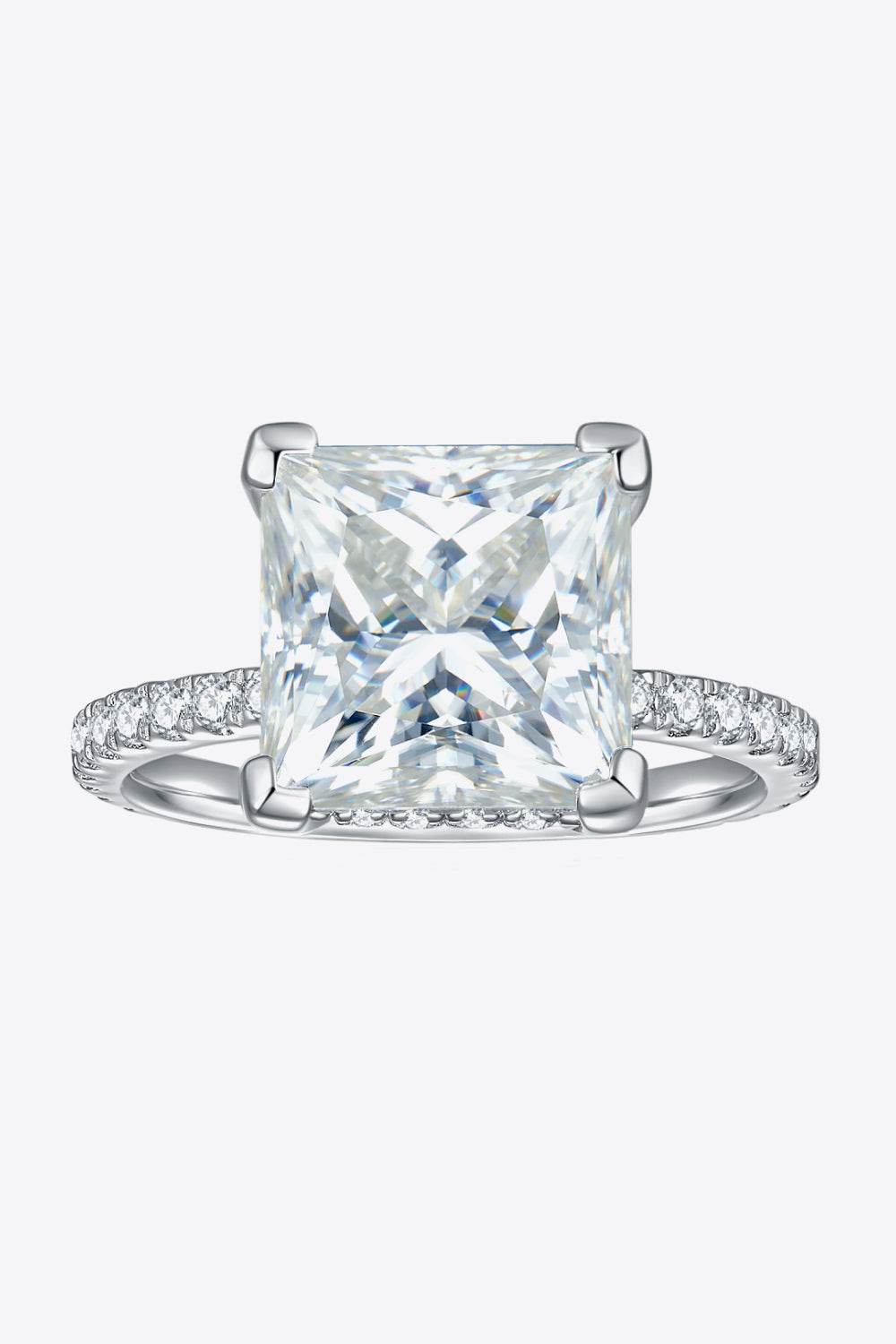 5.52 Carat Moissanite Side Stone Ring - Tredona LLC