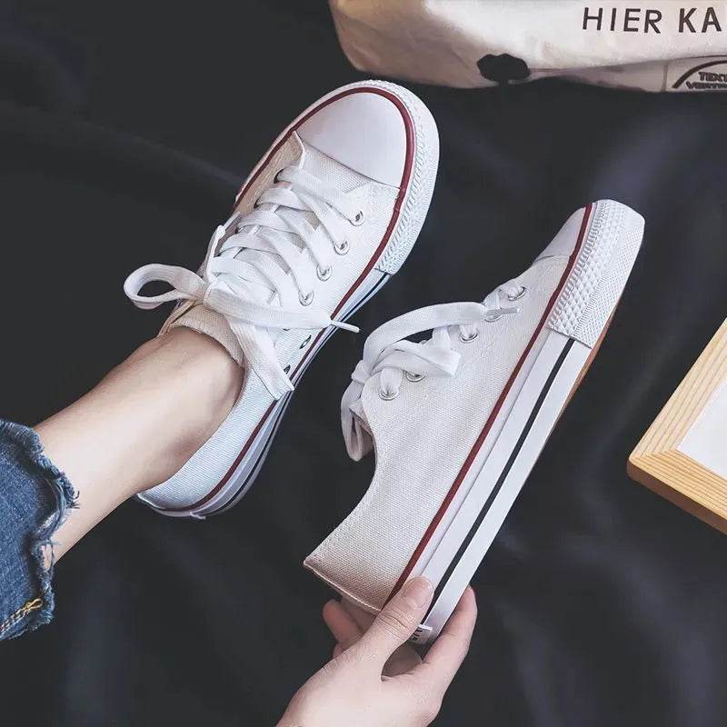 Lace Up Round Toe Sneakers - Tredona LLC
