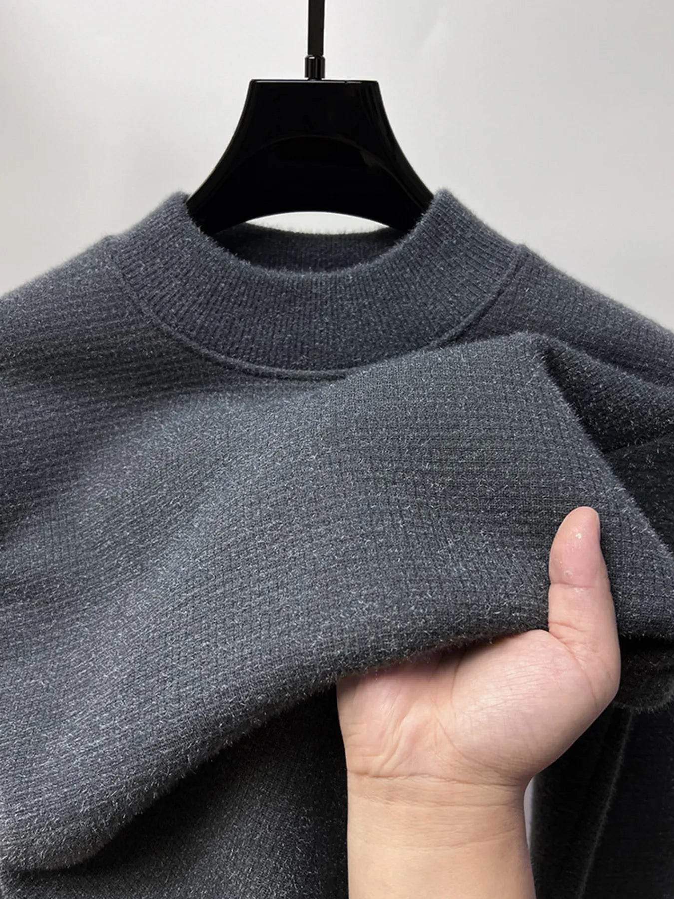 Men's Textured Long Sleeve Sweater - Tredona LLC