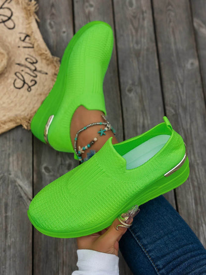 Round Toe Wedge Sneakers - Tredona LLC