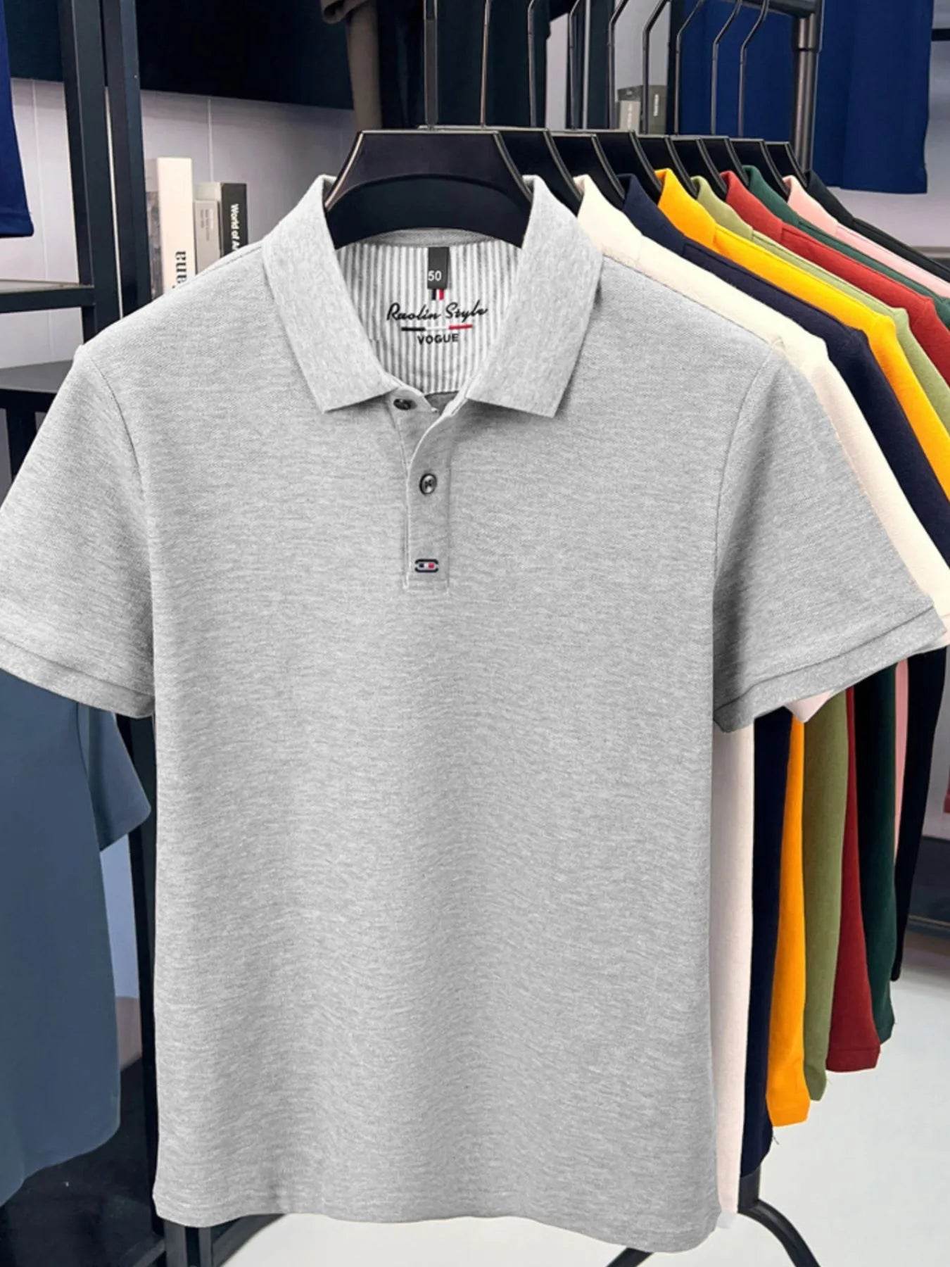 Men's Plus Size Collared Neck Short Sleeve Polo - Tredona LLC