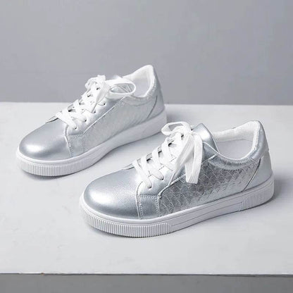 Round Toe Lace Up Sneakers - Tredona LLC