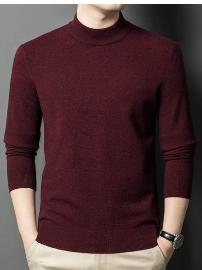 Men's Plus Size Mock Neck Long Sleeve Knit Top - Tredona LLC