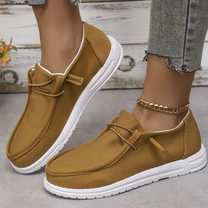 Round Toe Canvas Sneakers - Tredona LLC