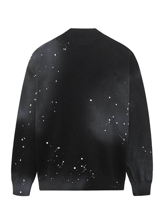 Men's Letter Round Neck Long Sleeve Sweater - Tredona LLC