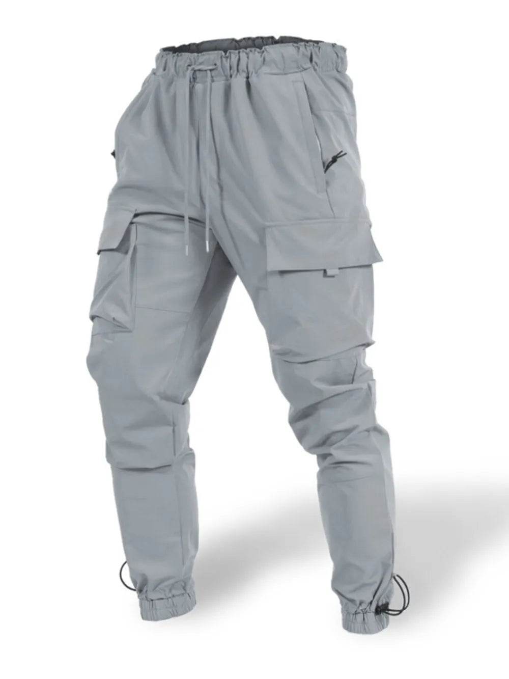 Men's Plus Size Drawstring Pants with Cargo Pockets - Tredona LLC