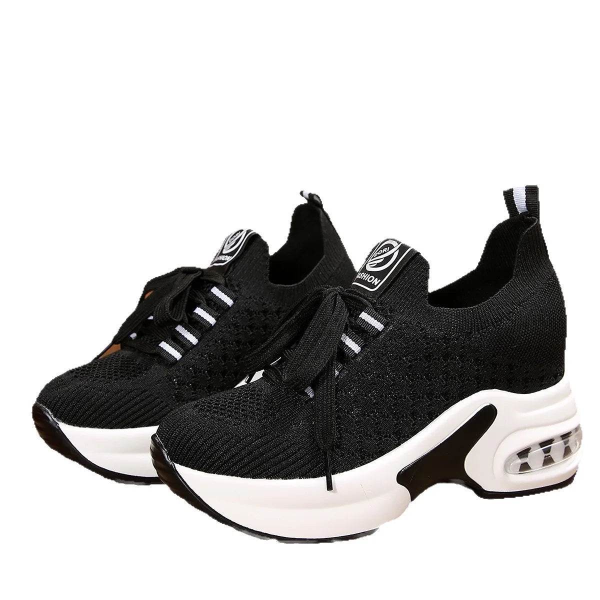 Lace Up Platform Sneakers - Tredona LLC