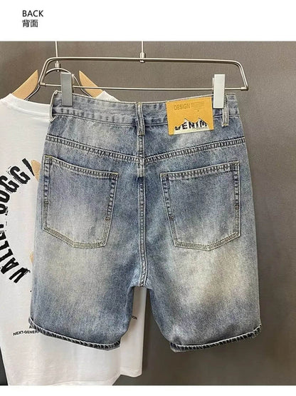 Men's Distressed Denim Shorts - Tredona LLC