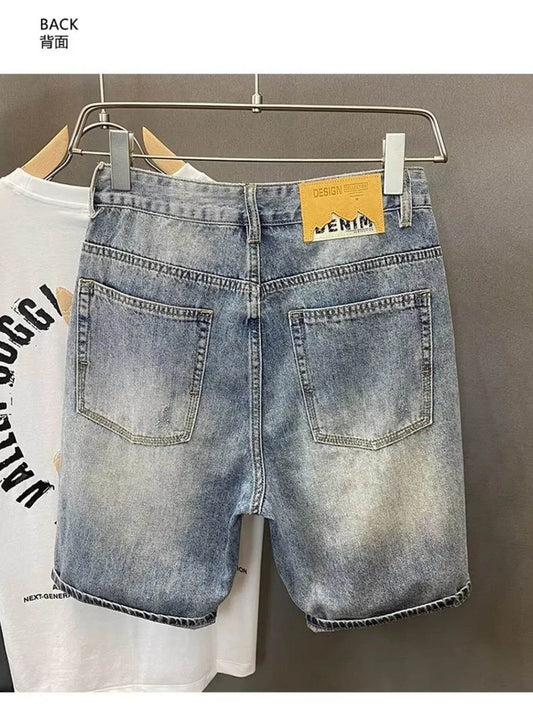 Men's Distressed Denim Shorts - Tredona LLC