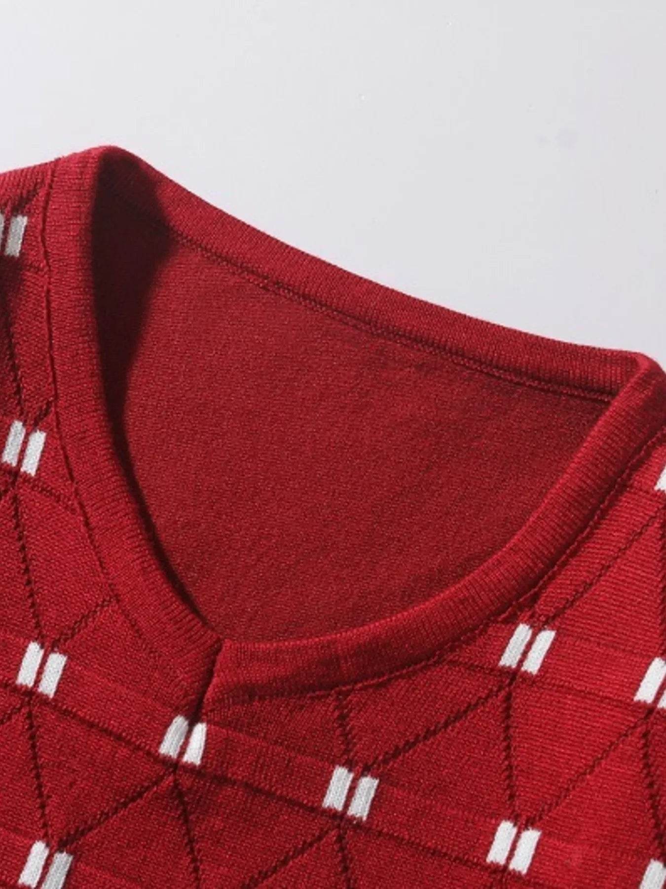 Men's V-Neck Long Sleeve Sweater - Tredona LLC