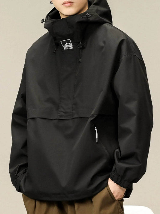 Men's Plus Size Long Sleeve Hooded Jacket - Tredona LLC