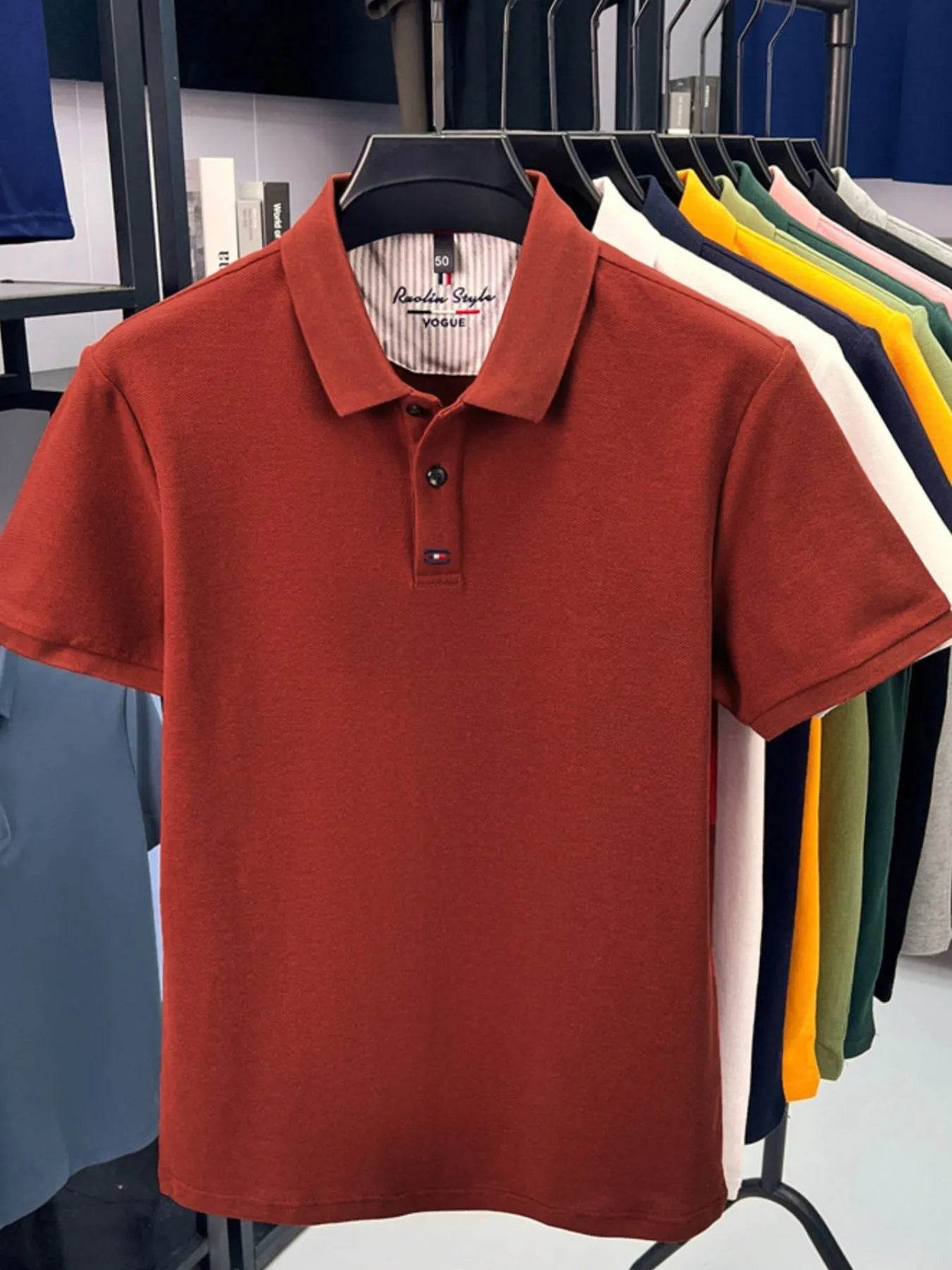 Men's Plus Size Collared Neck Short Sleeve Polo - Tredona LLC