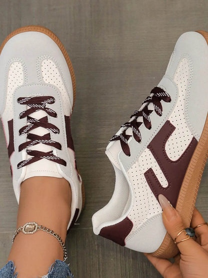 Lace Up Round Toe Sneakers - Tredona LLC