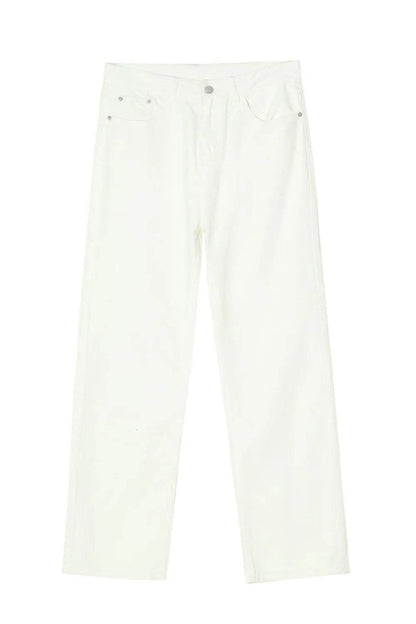 Washed Straight-Leg Slim Jeans - Tredona LLC
