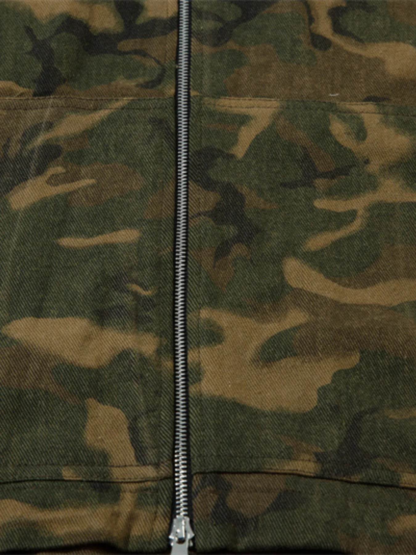 Men's Camouflage Zip Up Hooded Windbreaker Jacket - Tredona LLC