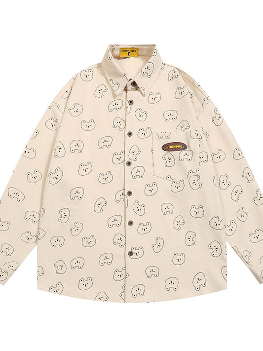 Men's Printed Button-Up Shirt - Tredona LLC