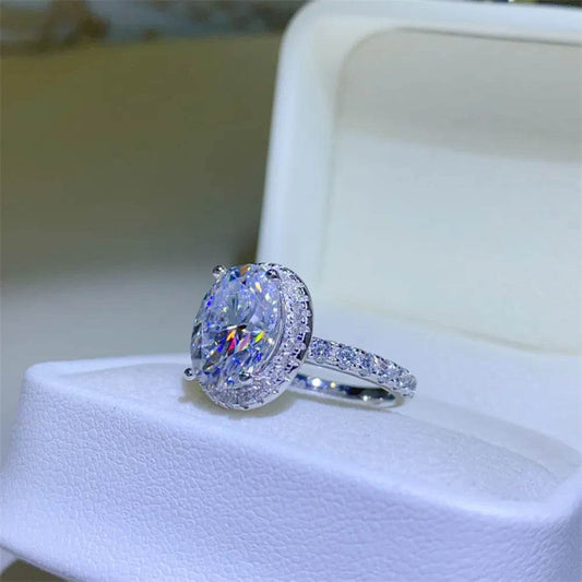 5 Carat Moissanite 925 Sterling Silver Ring - Tredona LLC