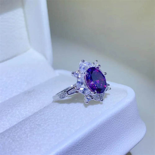 2 Carat Moissanite 925 Sterling Silver Ring - Tredona LLC