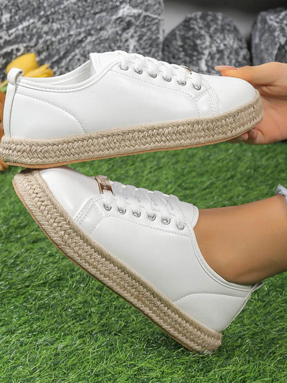 Round Toe Platform Sneakers - Tredona LLC