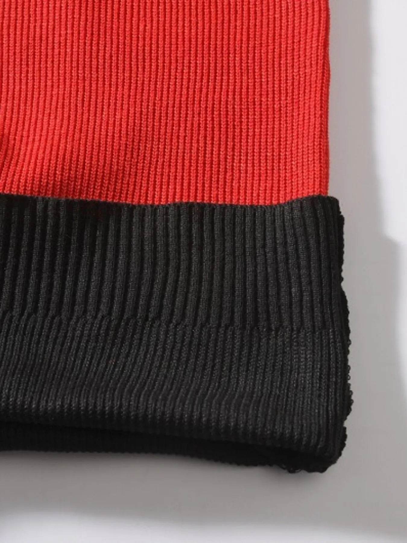 Men's Plus Size Color Block Round Neck Sweater - Tredona LLC