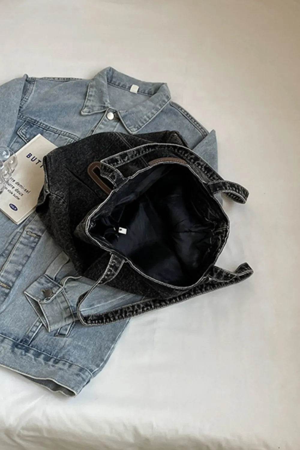 Medium Denim Tote Bag - Tredona LLC