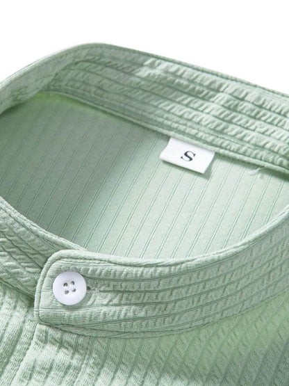 Men's Ribbed Short Sleeve Shirt and Shorts Set - Tredona LLC