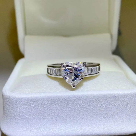 3 Carat Moissanite 925 Sterling Silver Ring - Tredona LLC