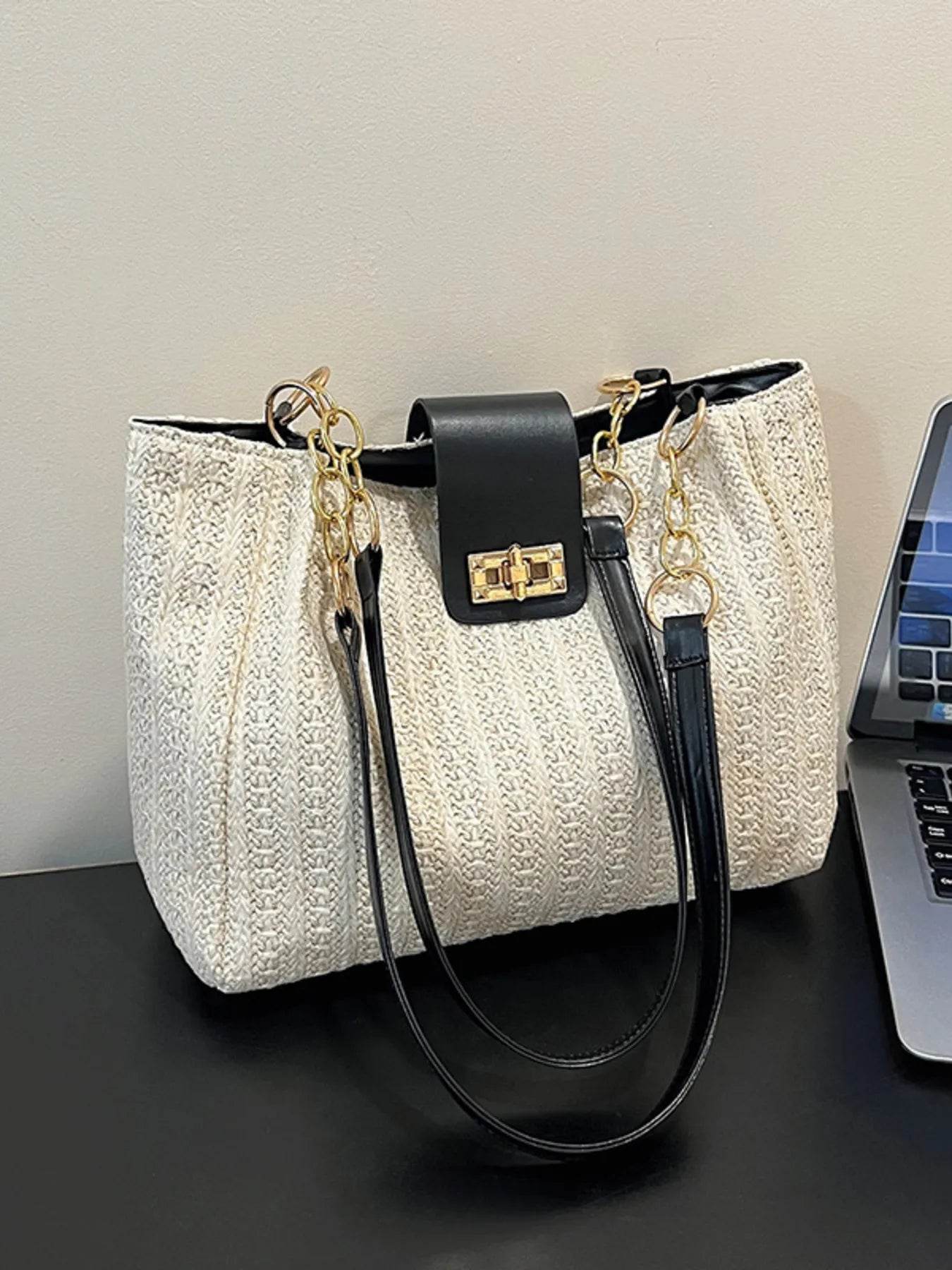 Woven Straw Shoulder Bag - Tredona LLC