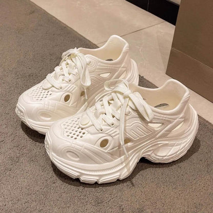 Lace Up Platform Sneakers - Tredona LLC
