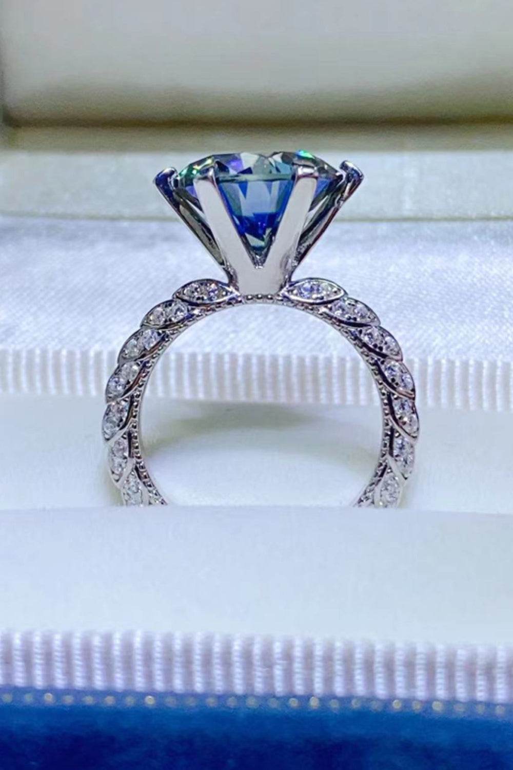 5 Carat Moissanite 925 Sterling Silver Ring - Tredona LLC