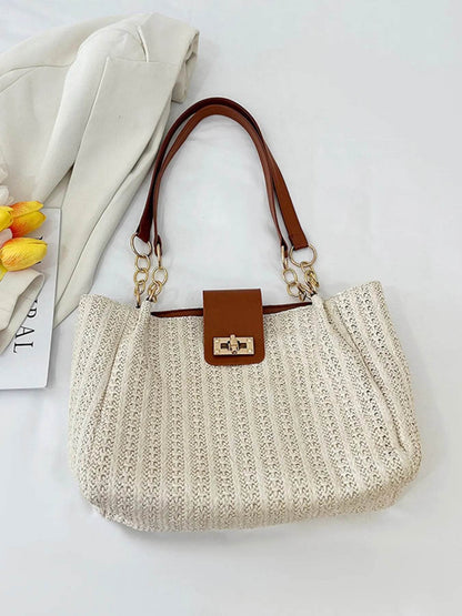 Woven Straw Shoulder Bag - Tredona LLC