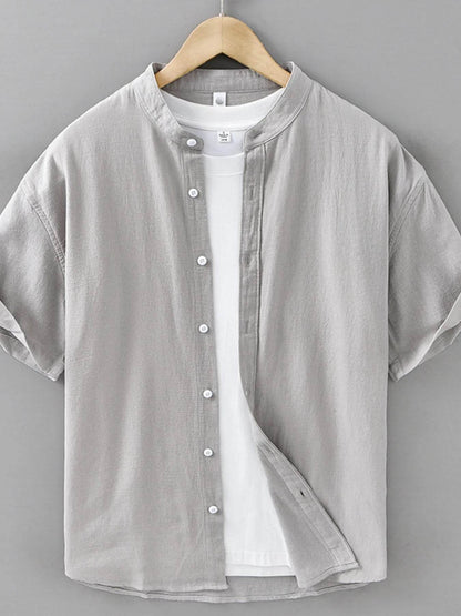 Men's Plus Size Button Up Short Sleeve Shirt - Tredona LLC