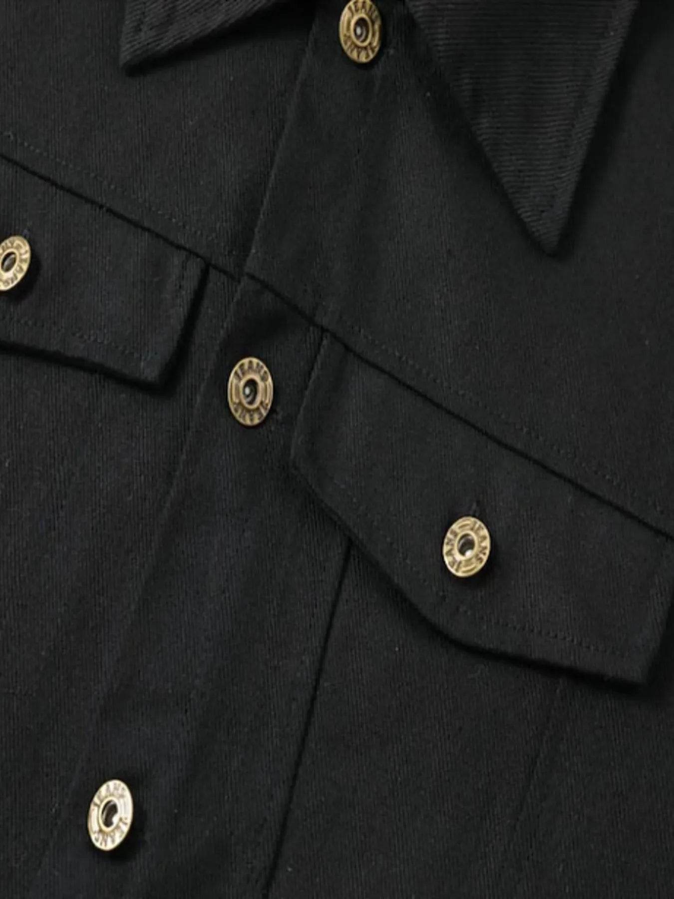 Men's Full Size Button Up Long Sleeve Jacket Plus Size - Tredona LLC