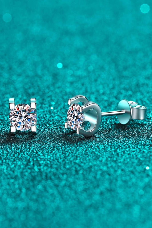 Limitless Love 1 Carat Moissanite Stud Earrings - Tredona LLC