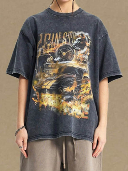 Men's Graphic Round Neck Half Sleeve T-Shirt - Tredona LLC