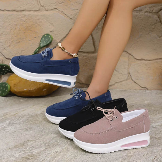 Round Toe Platform Sneakers - Tredona LLC