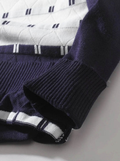 Men's V-Neck Long Sleeve Sweater - Tredona LLC